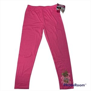 NWT LOL Surprise! Pink legging with screen print